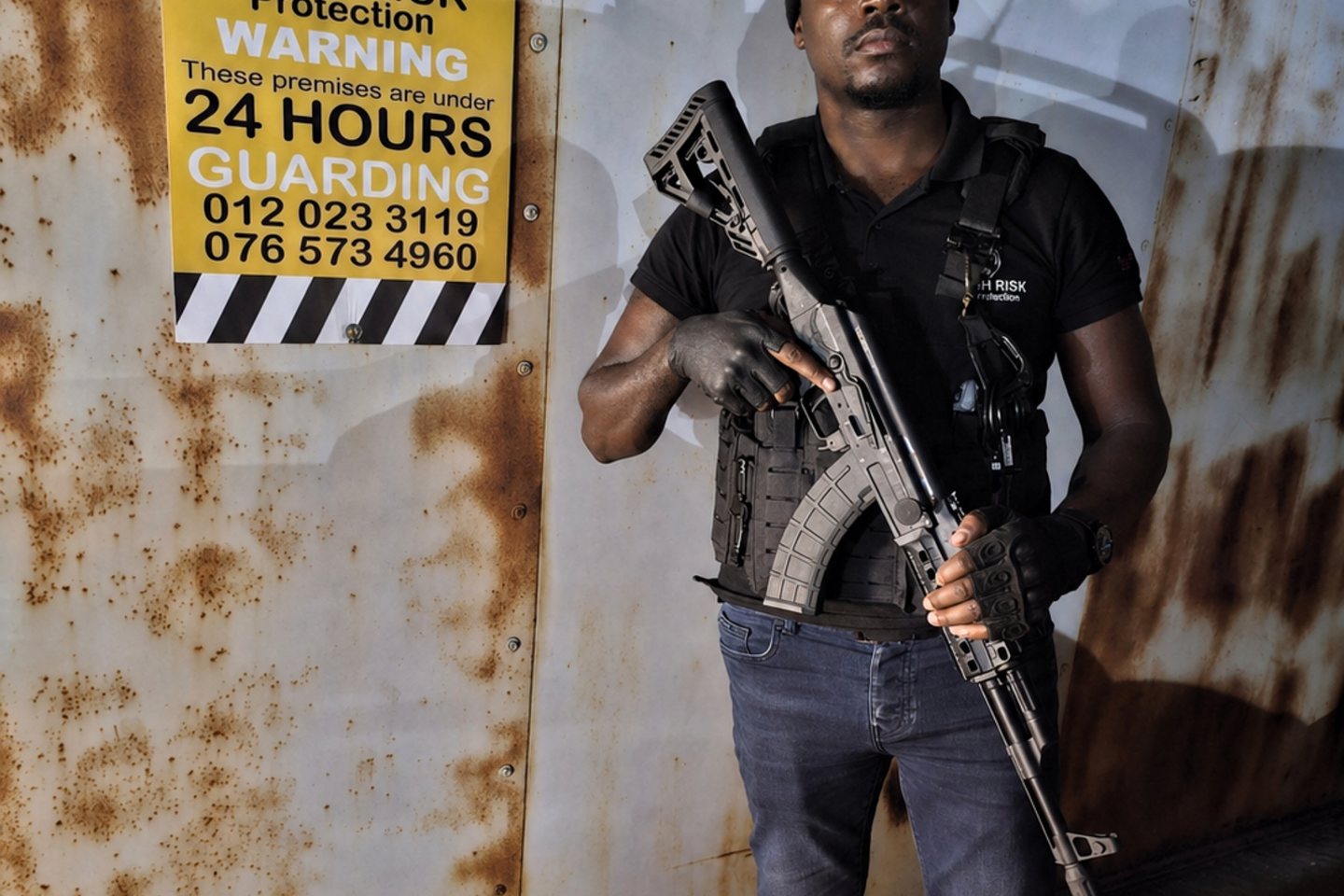 High Risk Protection security officer providing guarding services